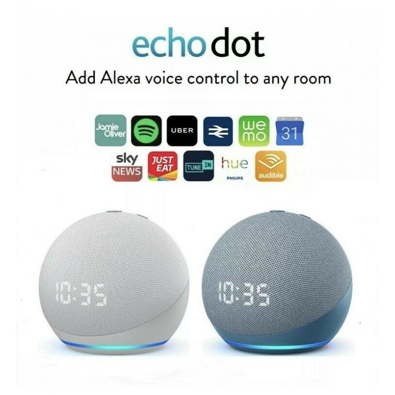Amazon Echo Dot 4th Generation with smart speaker, clock & Alexa