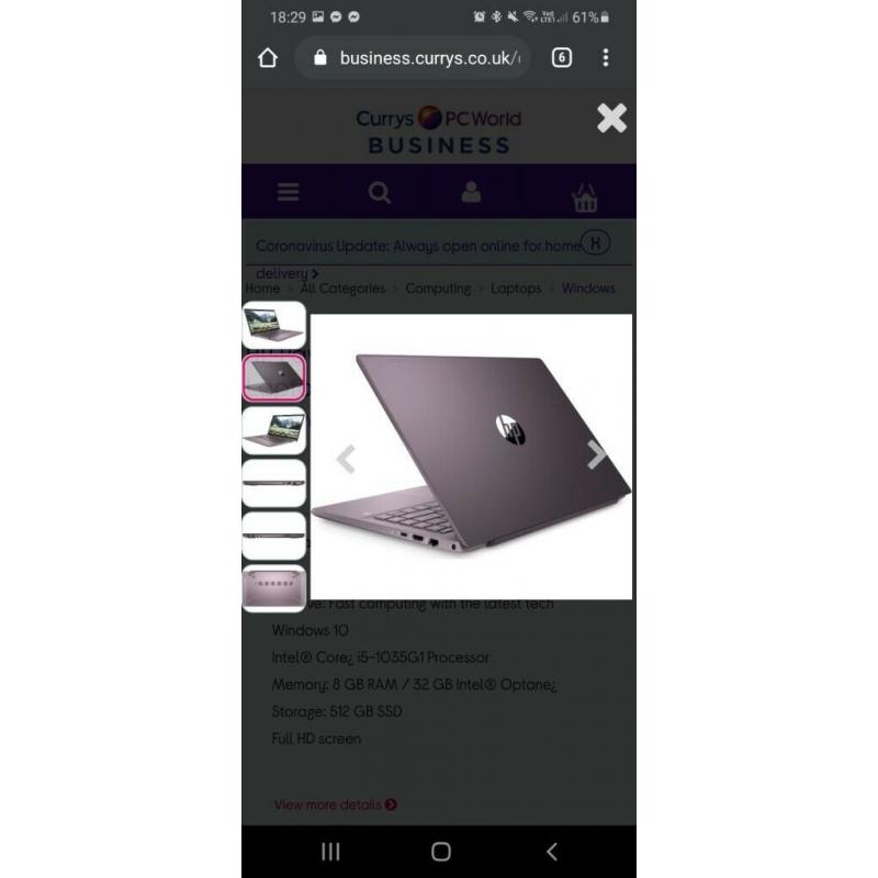 HP - Pavilion 14-ce3504sa 14" Laptop - Intel? Core? i5, 512 GB, Mauve