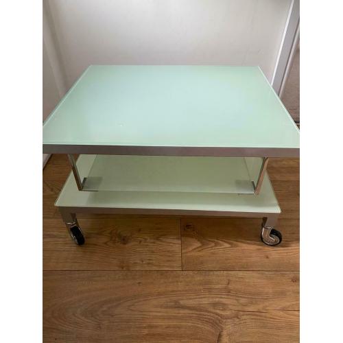 Toughened glass tv table