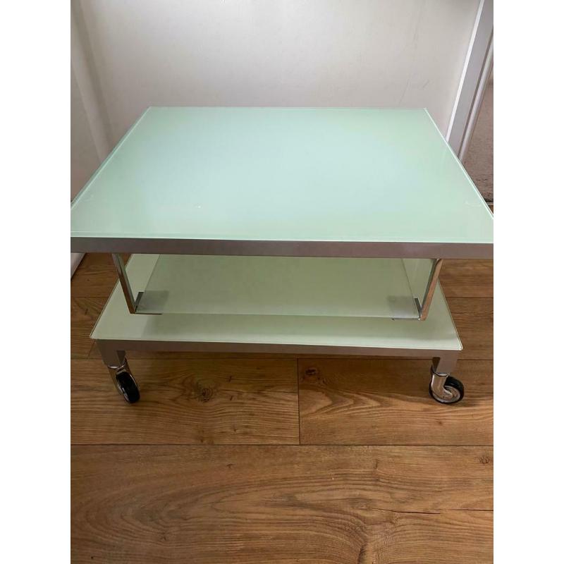 Toughened glass tv table