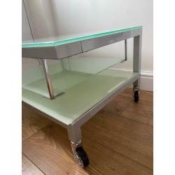 Toughened glass tv table