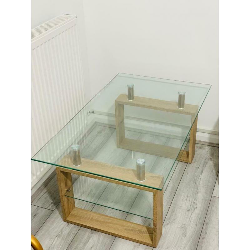 Pine Glass Coffee Table