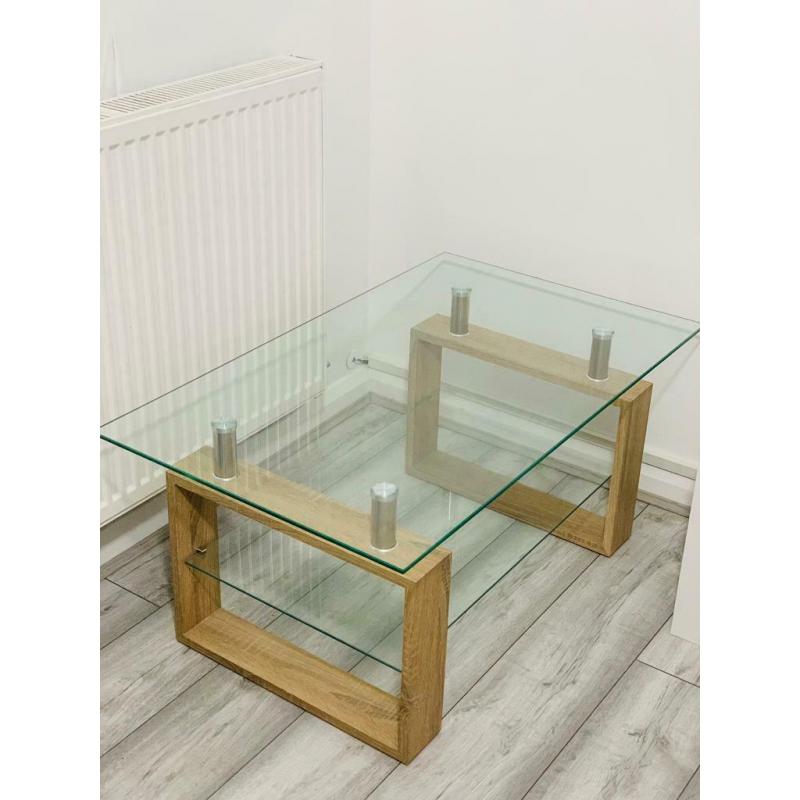 Pine Glass Coffee Table