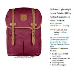 Fj?llr?ven No. 21 Outdoor Backpack - Plum - NEW