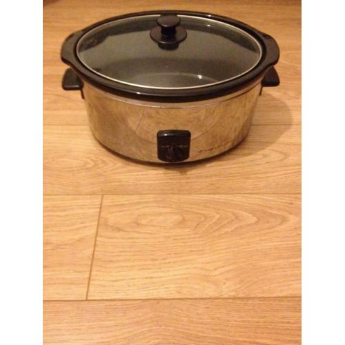 Frigidaire FCLSC55 5.5 ltr slow cooker black and stainless