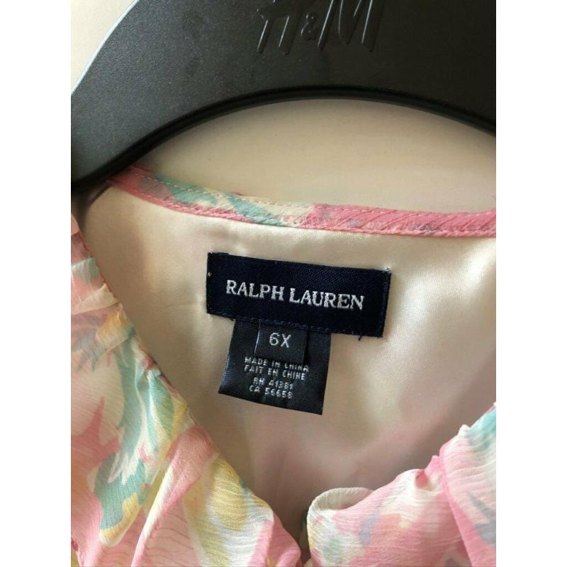 Ralph Lauren smoky pink chiffon dress Age 6 - worn once