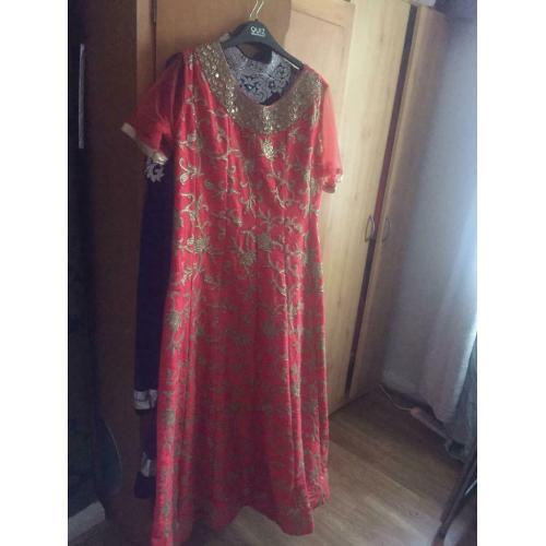 Full coral dress