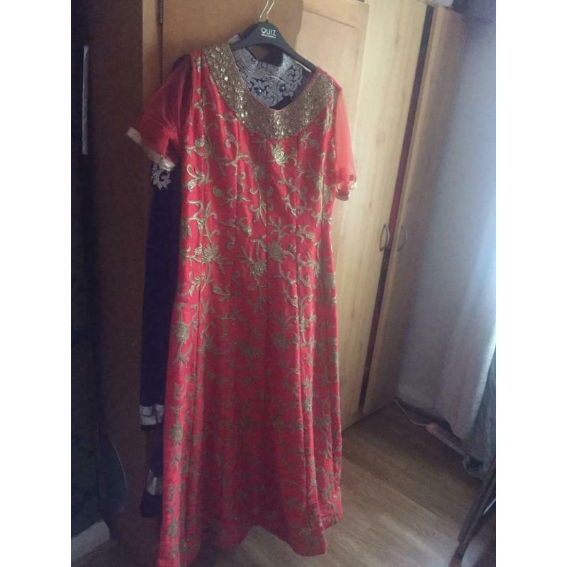 Full coral dress