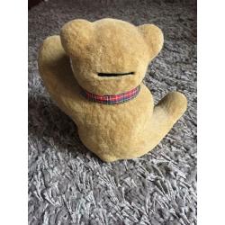 Teddy Money Bank. 7? high approx.