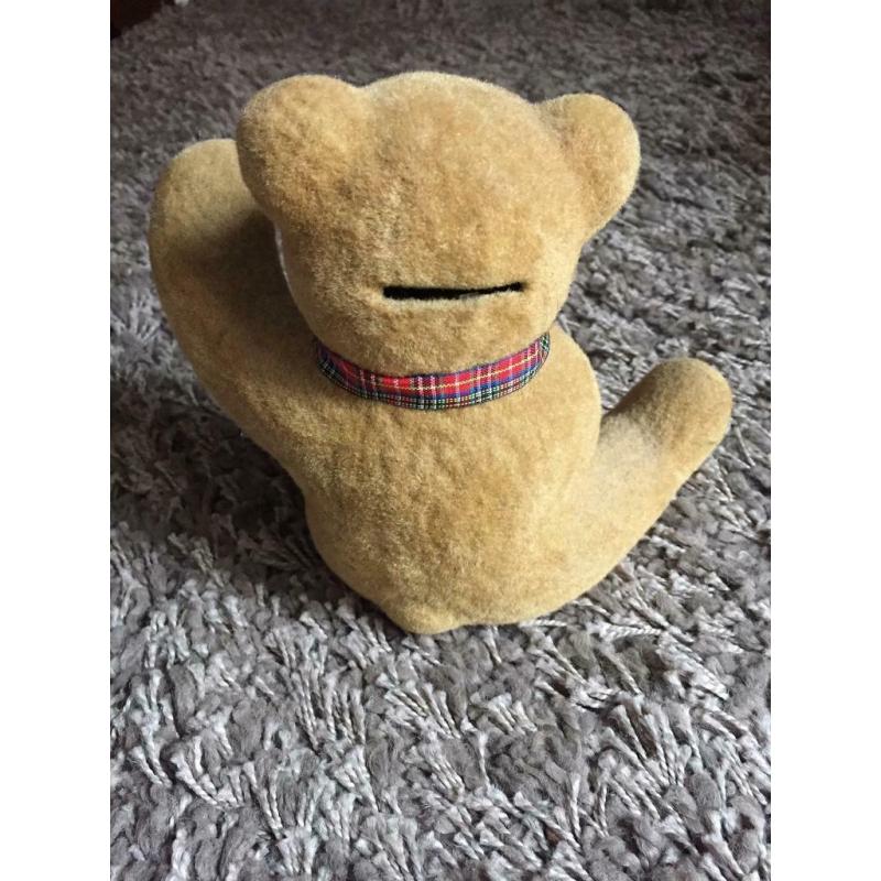 Teddy Money Bank. 7? high approx.