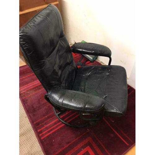 Black Leather Swivel Chair