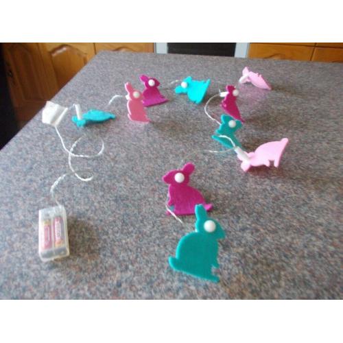 Felt rabbit Lights very good condition