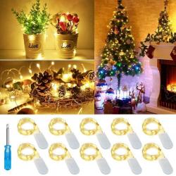 Brand New Mini Battery Operated Fairy Lights 10 Pack 20 LED Waterproof