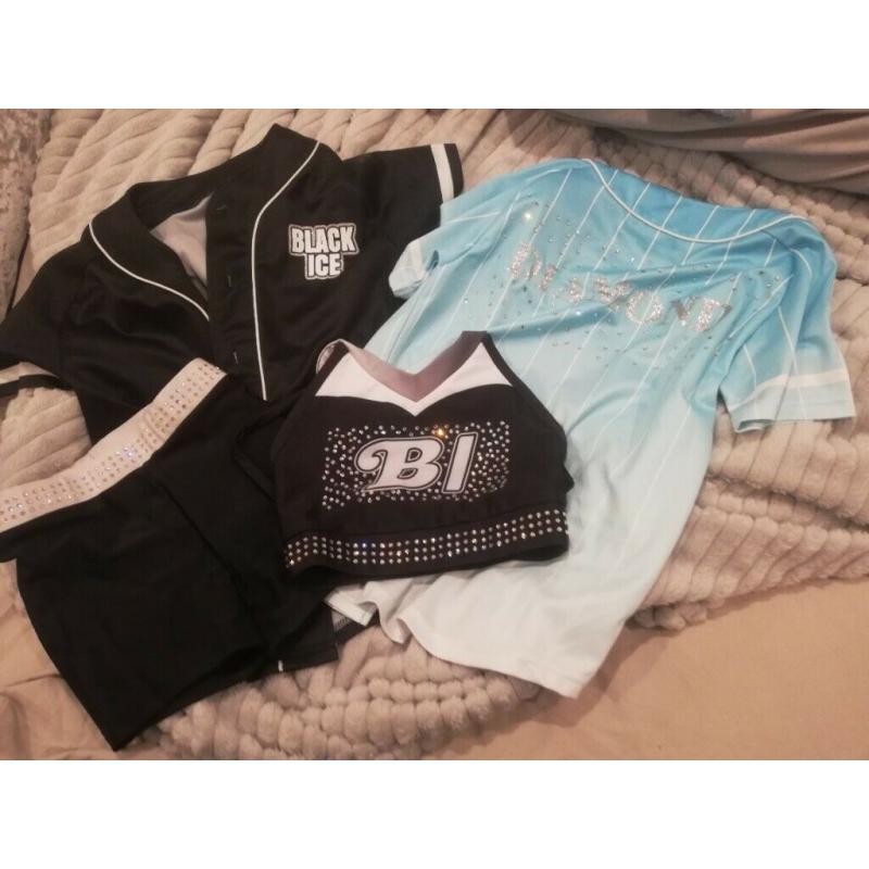Black ice cheerleading uniforms