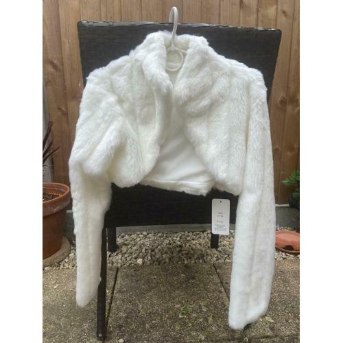 Faux fur wedding/special event jacket/bolero