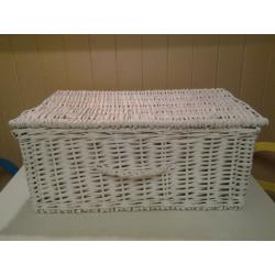 TWO LARGE WICKER HAMPERS .. CHRISTMAS/DISPLAY/STORAGE
