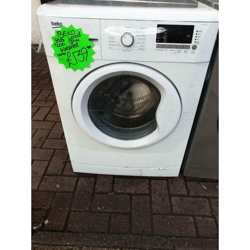 White beko 8kg ld 1200 spin washing machine