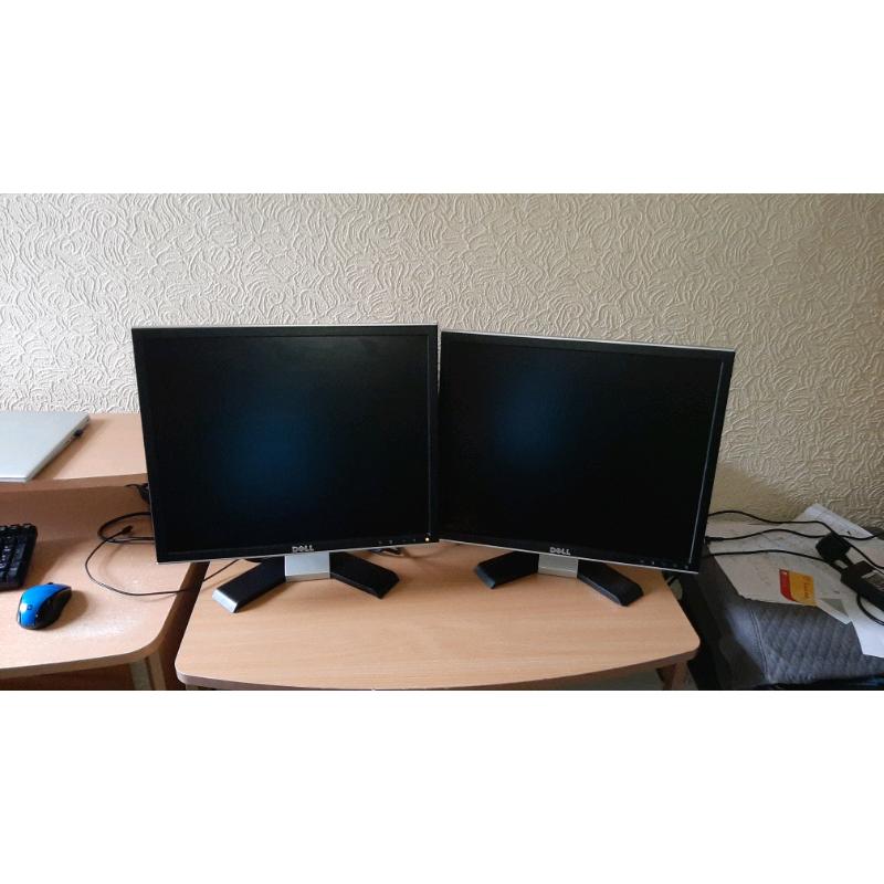 Pair of Dell 19 inches Ultra Sharp LCD Monitors Only