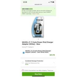 Maxell Auto Power Adapter for ipod