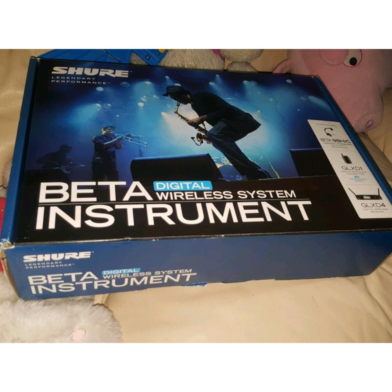 Shure GLXD14/B98 Digital Instrument Wireless System with Beta 98H/C Mi