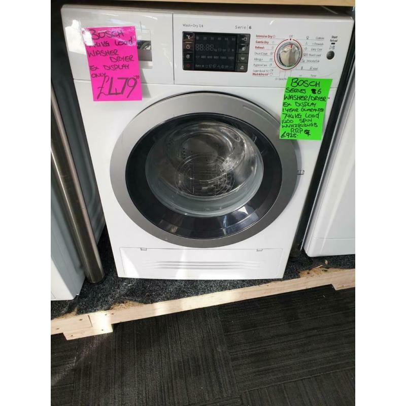 Bosch 7/4kg load ex display washer and dryer