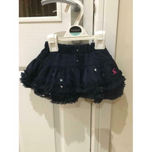 Joules new navy silver star tutu skirt 1 year girls