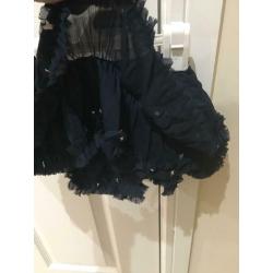 Joules new navy silver star tutu skirt 1 year girls