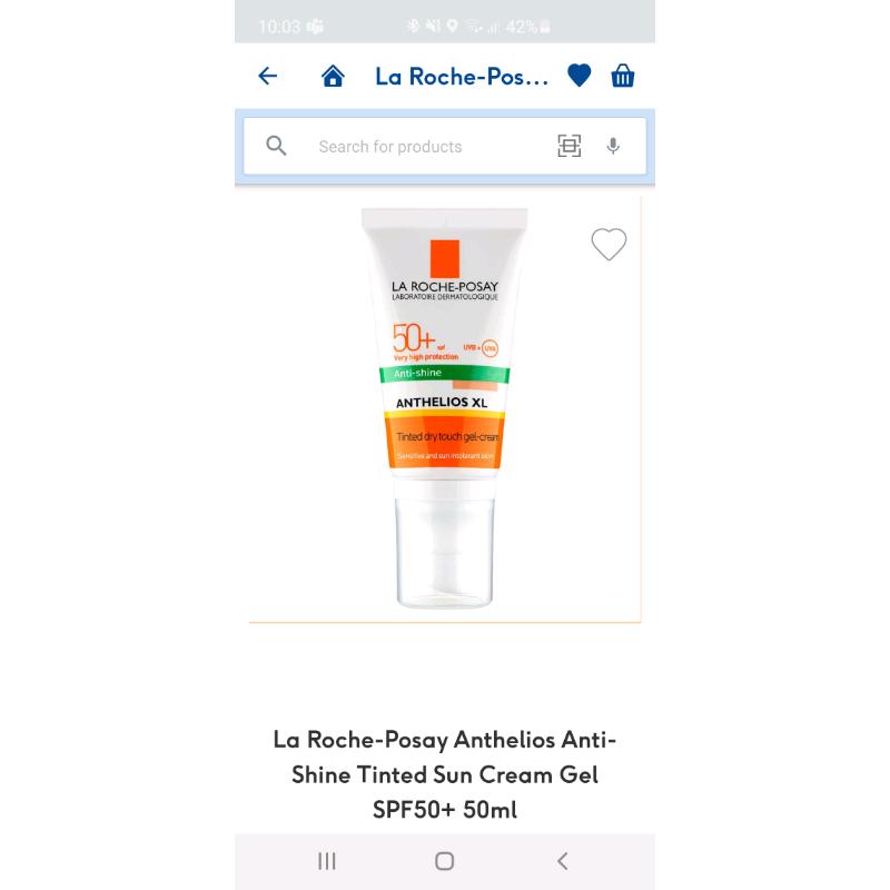 La Roche Posay SPF50 anti-shine to tinted