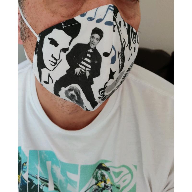 Elvis Presley Bespoke Handmade Face Mask Covid Made to Order