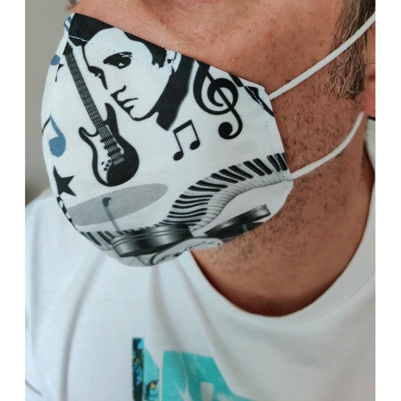 Elvis Presley Bespoke Handmade Face Mask Covid Made to Order