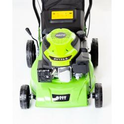 16? Hand Push Petrol Lawnmower With Steel Deck & Central Height Adjustment