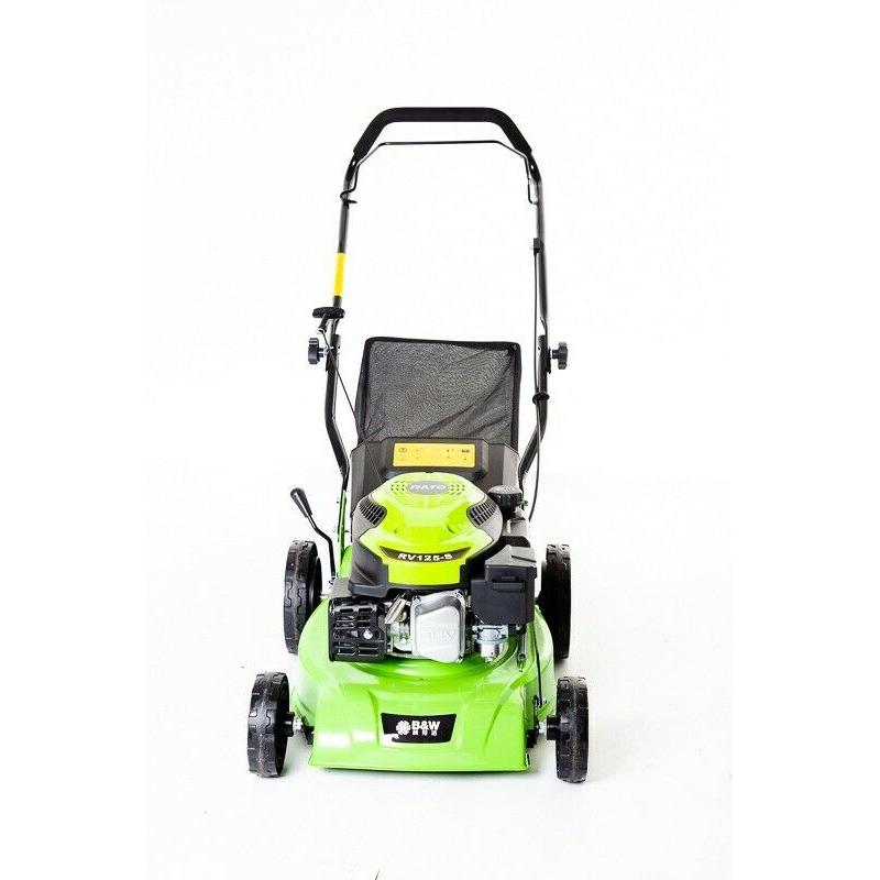 16? Hand Push Petrol Lawnmower With Steel Deck & Central Height Adjustment
