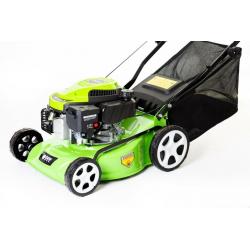 16? Hand Push Petrol Lawnmower With Steel Deck & Central Height Adjustment
