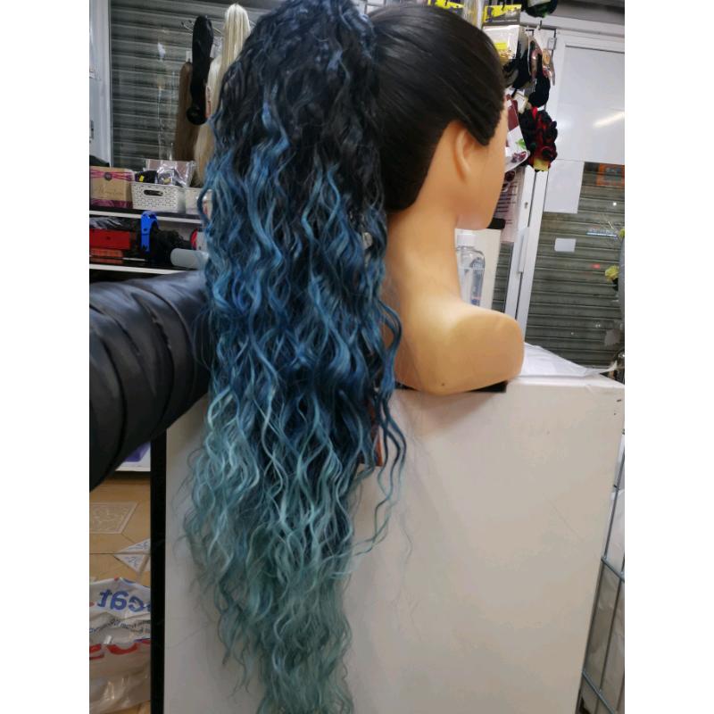 Ombre ponytails