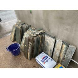 Grey natural slate - approx 30sq metres