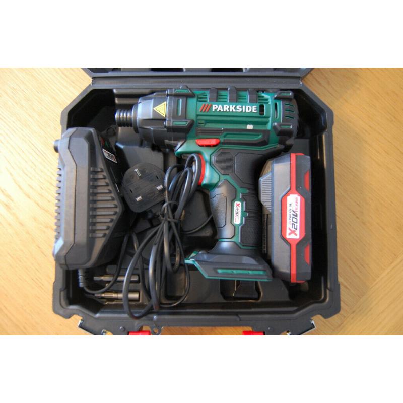 Cordless IMPACT DRIVER PDSSA 20-Li A1 2Ah battery and charger