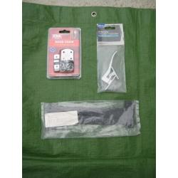 Brand New Door Security Chain, Casement Window Fastener & Shed Door Hinges Set: Please See Prices
