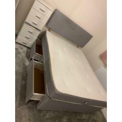King size bed and drawers