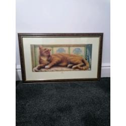 Cat frame painting
