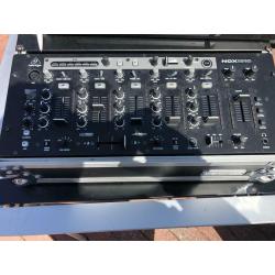 DJ mixer and microphones