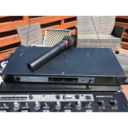 DJ mixer and microphones
