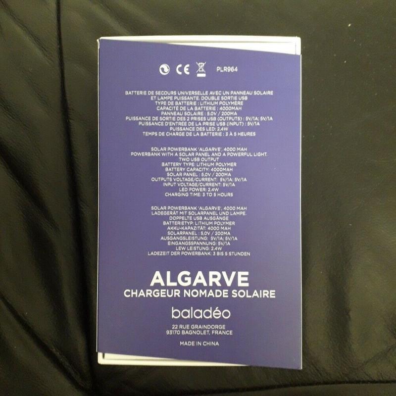 Algarve Solar charger 4000MAH