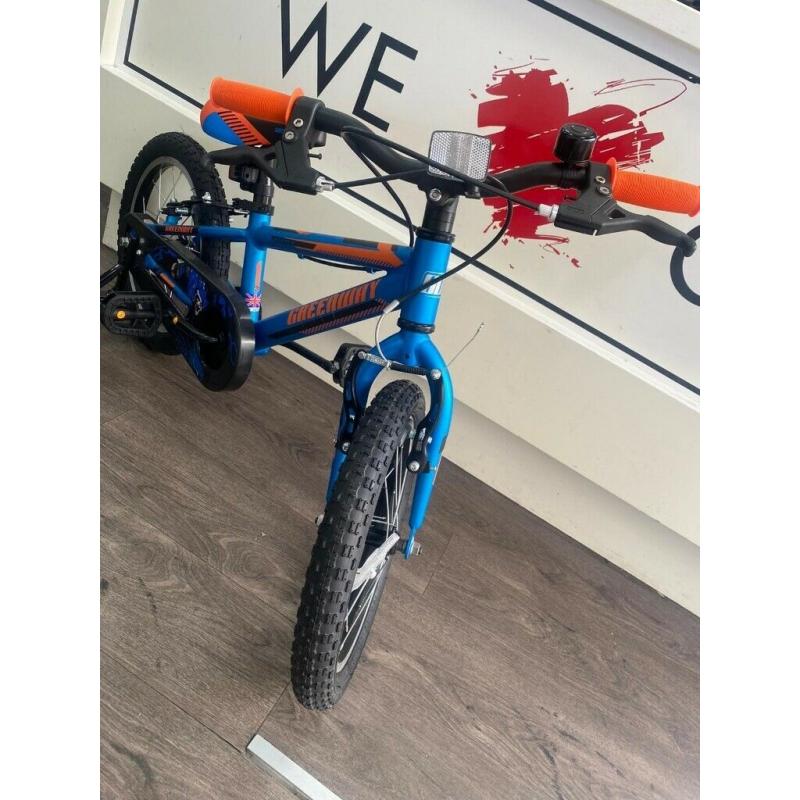 Greenway 16' Blue and orange Children's Bicycle - BRAND NEW - COLLECTION TODAY OR DELIVERY AVAILABLE