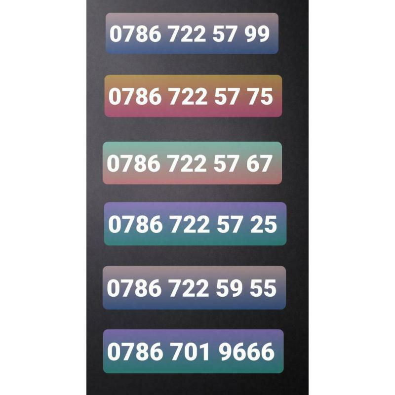 Special 786 number sim cards
