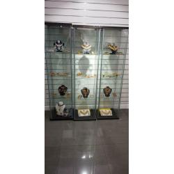 Glass display cabinets