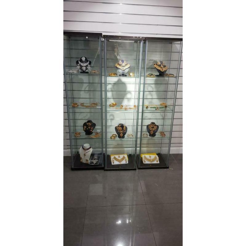 Glass display cabinets