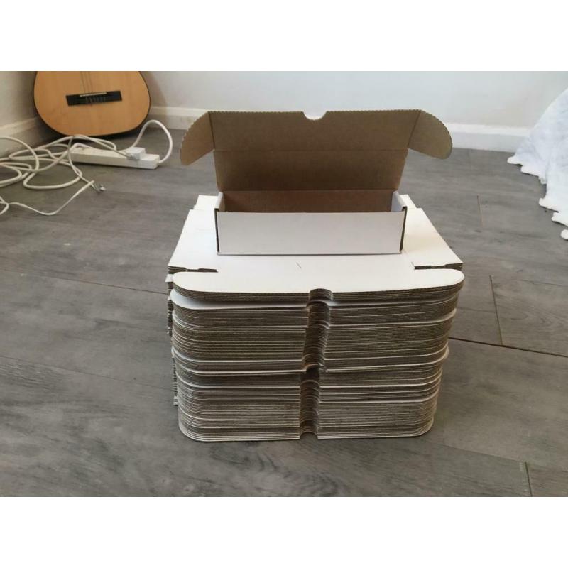 100x cardboard box white postal boxes strong corrugated shipping packaging