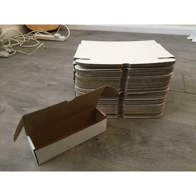 100x cardboard box white postal boxes strong corrugated shipping packaging