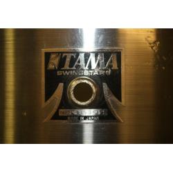 Vintage 1970s Tama Swingstar Black Badge ~ Brushed Silver 4 Piece Drum Kit (22in Bass) Drums Only