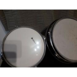 8",10",12" Remo RotoToms with link bar.